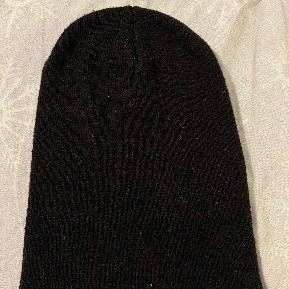 Solid Black Knit‎ Beanie Hat Winter Warm Stretch One Size Unisex